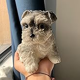 Big taba Squishy Dog, Cute Squishy Dog Stress Relief Toy for Adult/Kids, Handmade Soft Chenery Design, Perfect Squeeze Toys Gift for Relaxation and Fun (6‘’Big Schnauzer)