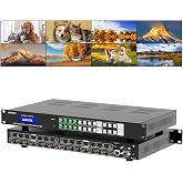 Arvitek HDMI Matrix Switch 8x8 w/Web, UltraHD 4K@60Hz 4:4:4 | 8 Input 8 Output, Support Remote &amp; RS-232 Control, EDID, HDMI 2.0, HDCP 2.2, 3.5mm Audio, Fit 1U 19" Rack