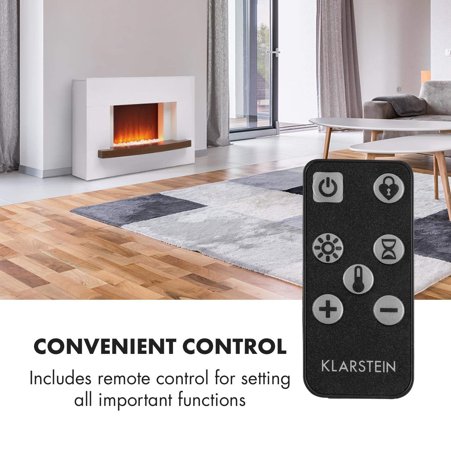 Klarstein Montreux Elektrischer Kamin Elektrokamin Mit Flammeneffekt E