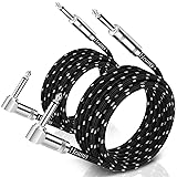 Heams 2 Pack Premium 10 FT Guitar Cable, 1/4 Inch