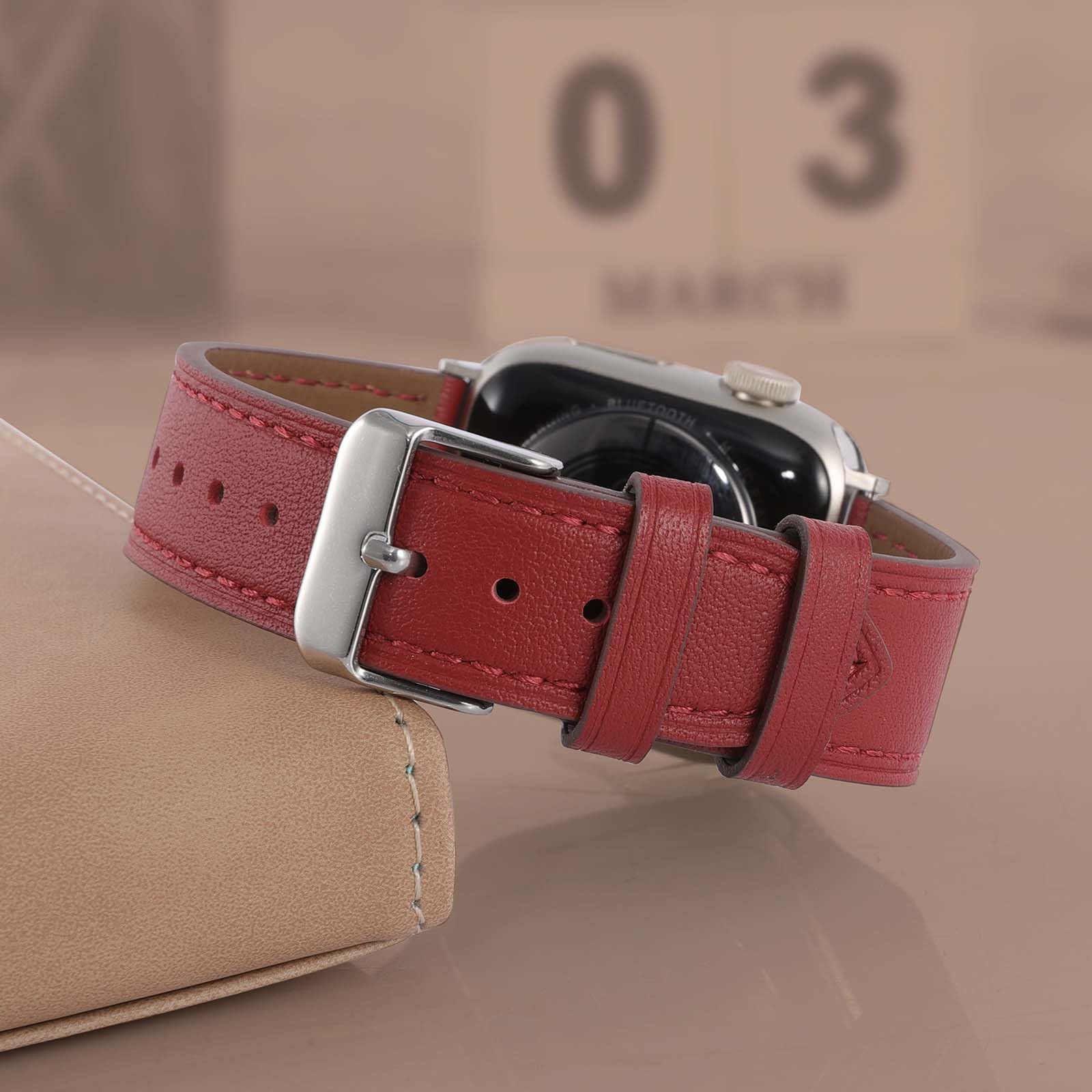 Condition photo showing New/Like New for biggyboom genuine leather bands compatible with apple watch band for women men 49mm 46mm 45mm 44mm,
