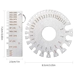 ZeeDix Wire Gauge Measuring Tool (2 Pcs) - Round