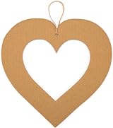 Baker Ross AR124 Heart Wreaths Pack of 10 22cm Brown view 3