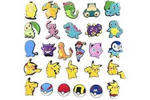 lmingulou Croc Charms for Shoe, 27 PCS Anime Jibit Shoe Charms for Clog Bubble Slides, Kawaii Shoe Pins Decoration Accessories for Girls Teens Boys Adults Gifts Party Favors