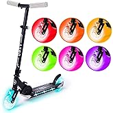 Aero Scooter for Kids 5-12 | Dynamic Lights, Hand Brake & Shock Absorption | Boys Girls 2 Wheels Kick Scooter | Foldable & Height Adjustable
