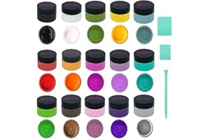 DGAGA Transfer Chalk Paste Paint Colors Screen Printing Paint Chalk Ink Paste for Silk Screen Stencils,Crafts,Paper,Fabrics,Furniture,Chalkboard,Wood DIY Home Decor (18 PCS Chalk paste starter set)