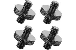 4Pcs 1/4 "External Thread to 1/4" External Thread Tripod Screw Adapter Double Headed Bolt Standard Installation,Apply to Came