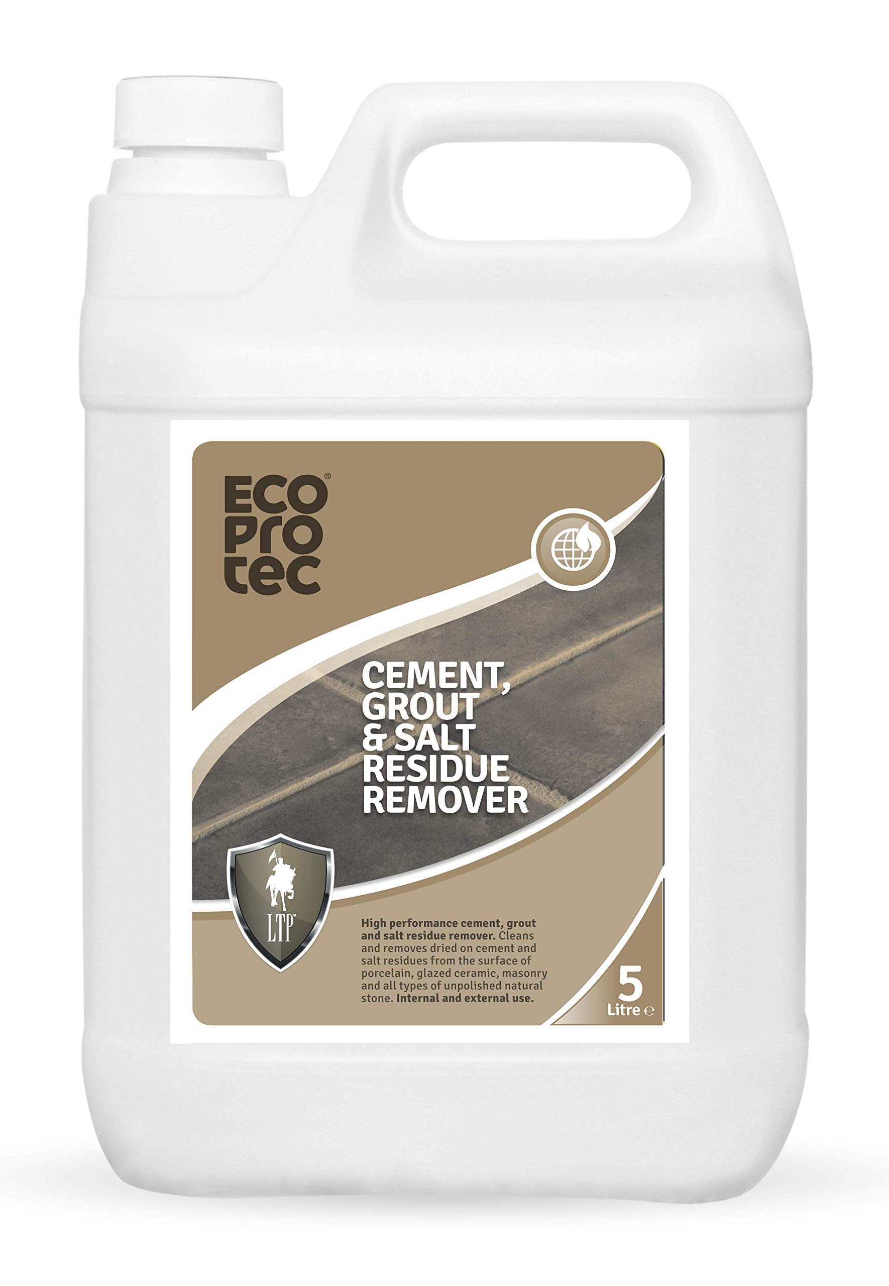ECOPROTEC Cement, Grout & Salt Residue Remover for Tile & Stone | Rapid Action Concentrated Cleaner (5 Litre)