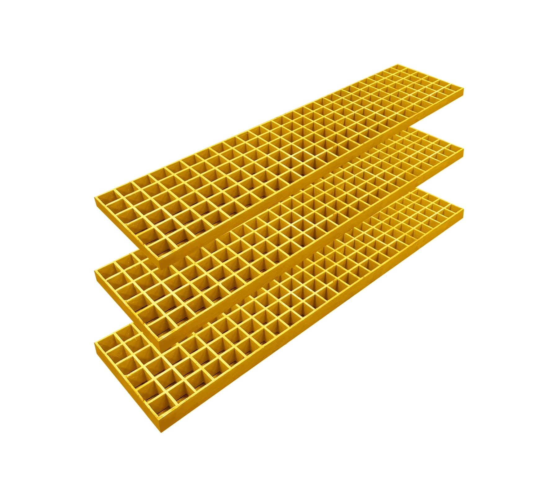 Photo 1 of Natotela 3 pcs 39.4x9.5in Fiberglass Drain Grate,East-to-Cutting Molded Grating,High Strength Outdoor Trench Cover,Corrosion Resistance FRP Non-Slip Industrial Staircase Cover,Stair treads,Roof Tread