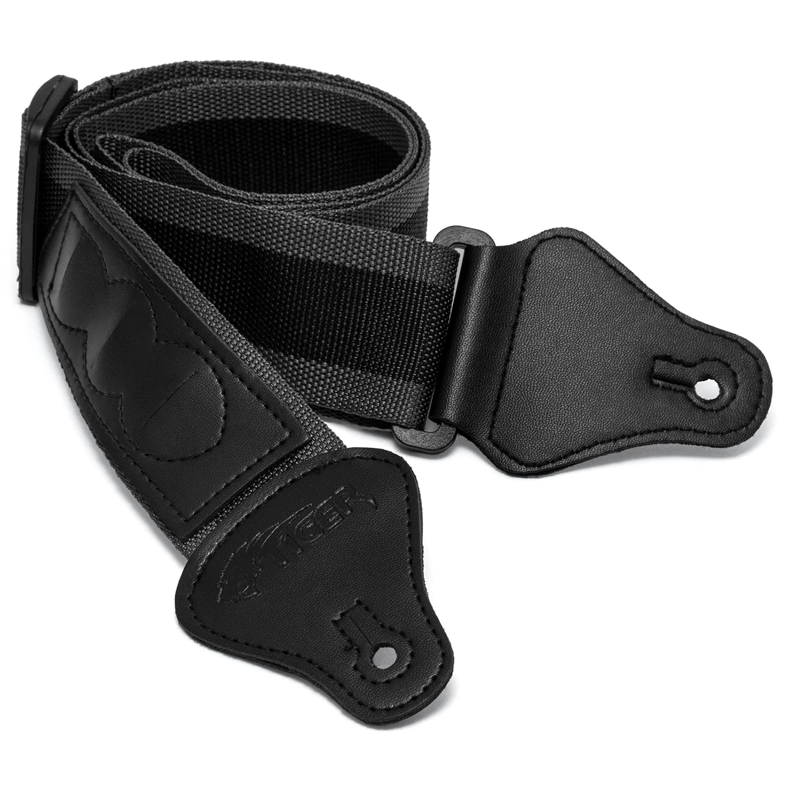 TIGER STP2-GY Nylon Guitar Strap for Acoustic, Classical, Electric and Bass Guitars Grey