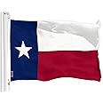G128 Texas TX State Flag | 3x5 Ft | LiteWeave Pro Series Printed 150D Polyester | Indoor/Outdoor, Vibrant Colors, Brass Grommets, Thicker and More Durable Than 100D 75D Polyester