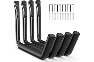niffgaff Heavy Duty Garage Storage Hooks - 120 LB Capacity Wall Mounted Rack for Kayaks, Ladders, and Bikes