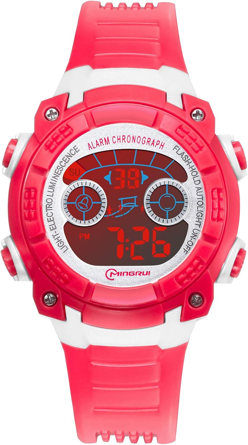 Orologio Digitale Per Bambini 7 Colori LED 30M Orologio Ragazzi Ragazze