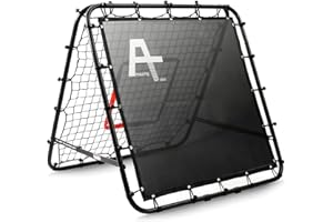 AMAZING TOUR Adjustable Soccer Rebound Net | Double-Angle Soccer Trainer with Steel Frame | Portable Folding Rebounder for Passing & Shooting Practice | Outdoor Sports Equipment for Youth & Adult