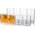 KX-WARE 14-ounce and 20-ounce Acrylic Glasses Plastic Tumbler, set of 8 Clear - Hammered Style, Dishwasher Safe, BPA Free
