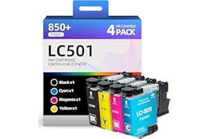 LC501 Ink Cartridges LC501 Ink Replacement for Brother LC501 Ink Cartridge LC501XL Work with Brother MFC-J1410DW MFC-J1260DW 