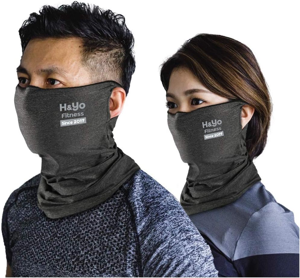 H&Yo フェイスカバー 呼吸しやすい スポーツ用マスク フェイスマスク UVカット 紫外線対策 日焼け防止 男女兼用 (ダークグレー)