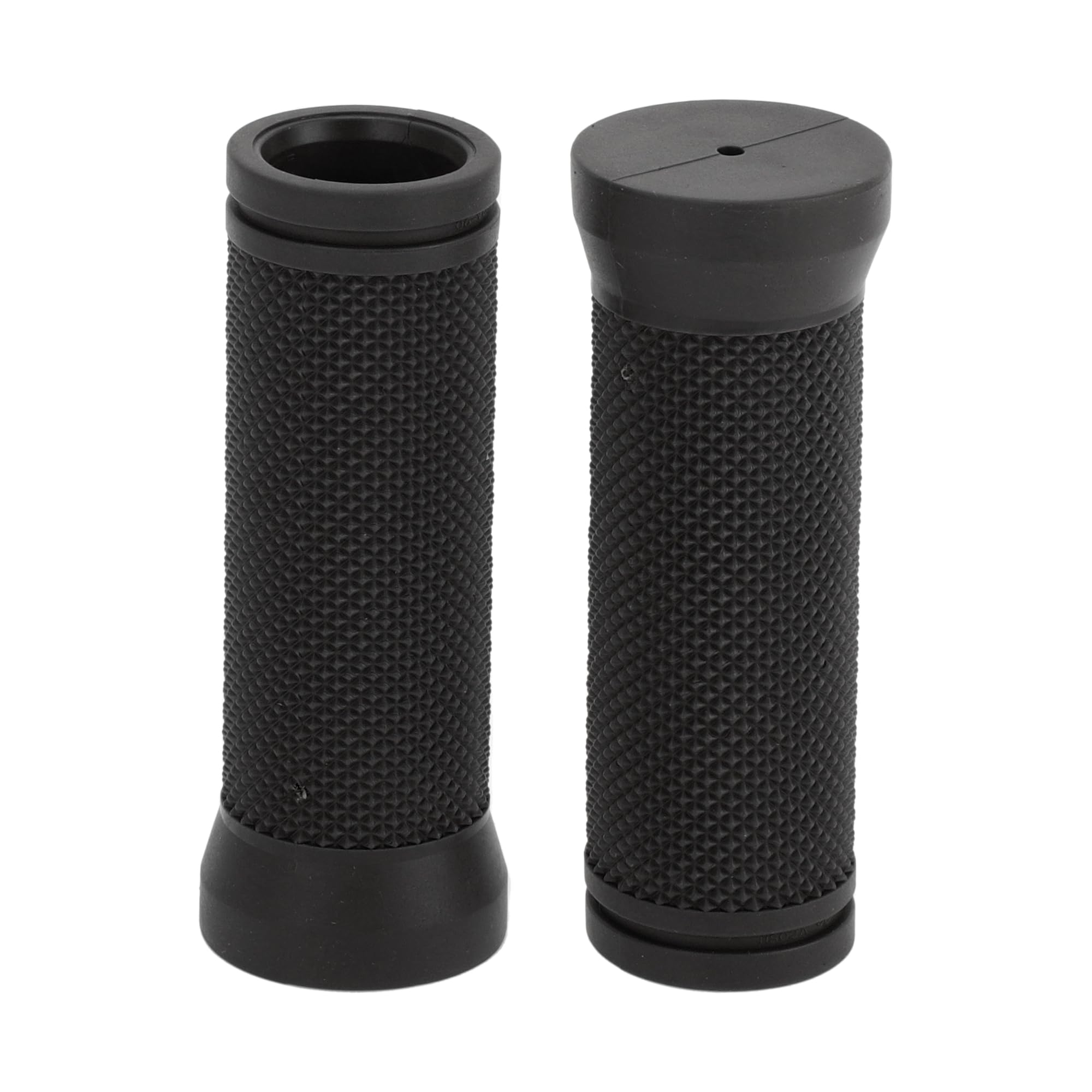 TUCKBOLD Bike Handlebar Grips Covers 90mm Long Lightweight | Bicycle End Grip Protector Black 1 Pair