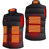YBWLCLO Heated Vest for Men and Women with Side Zipper - Adjustable Fit and 3-Temp Electric Vest (Battery Not Included)