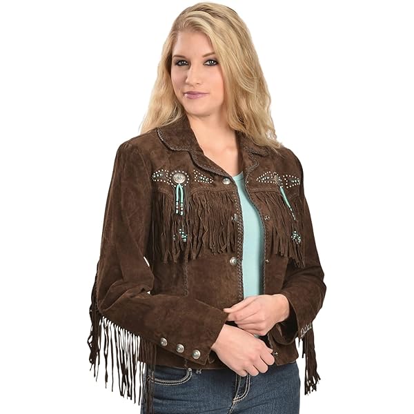 Amazon.com: Scully Western Jacket Womens Fringe Laser Jean