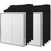 CHAMONNY AP510 & AP450 Filter Replacement, Compatible with Whirlpool Whispure 1183054K 8171434K AP450 AP510 AP300 AP350 WP500 WP1000 Air Purifier (2 HEPA Filter +8 Pre-filter)