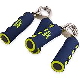 Reebok 2-Pack Hand Grips, Spring Coiled Wrist, Fingers &amp; Forearm Strength Trainer with Soft Foam Handles, Improves Grip Strength, Resistance Hand Gripper for Manual Exercises &amp; Rehab