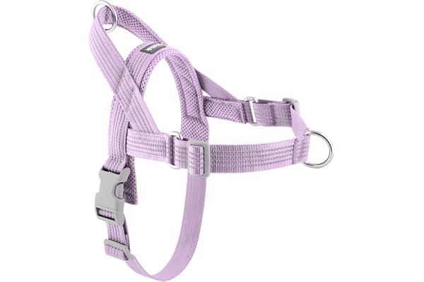 APakBak No Pull Dog Harness with Handle, Adjustable Soft Mesh Padded Reflective Walking Harness with Front Clip for Small Med