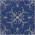 Retro Self Adhesive 12-Inch Vinyl Floor Tiles, 20 Tiles - 12" x 12", Navy Pearl Pattern - Peel & Stick, DIY Flooring for Kitchen, Dining Room, Bedrooms & Bathrooms by Achim Home Decor