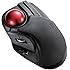 ELECOM M-HT1DRBK Wireless Trackball Mouse - Extra Large Ergonomic Design, 8-Button Function with Smooth Tracking, Black