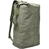 DLXARSOT Military Tactical Backpack Large Capacity Travel Climbing Bag Duffel Bag Top Load Double Strap Canvas Backpack