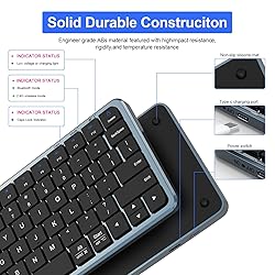 YORUNOHOSHI 2.4G Wireless Keyboard, Ultra Slim Dual