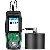 Ultrasonic Thickness Gauge Industrial-882 &ndash; Metal Thickness Tester for Steel, Pipes and Industrial Materials, 0.039&ndash;8.858 in (1&ndash;225 mm) Range, Color LCD, Auto Calibration, Handheld Thickness Tester