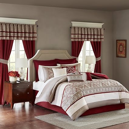 Madison Park Jelena 24 Piece Room In A Bag Red Cal King
