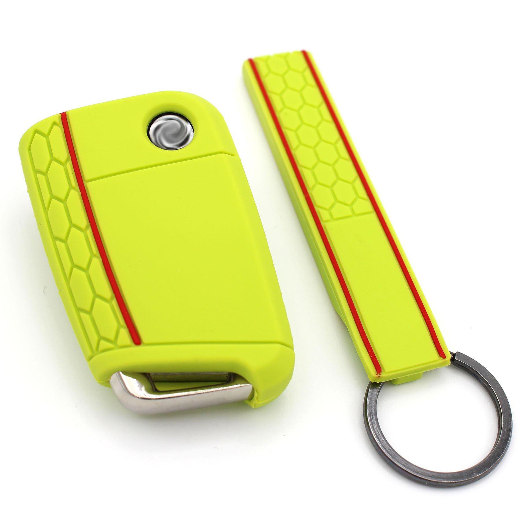 Finest-Folia Honeycomb Silicone Key Cover Lime green