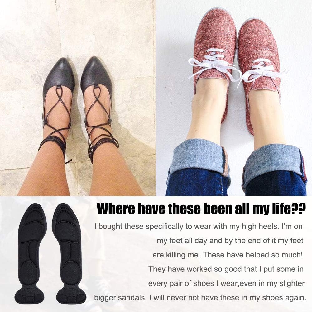 (3 Pairs) Shoe Insoles,Heel Insoles,Sponge Shoes Pads with Heel Grips Inserts,Heel Cushions,High Heel Inserts Great for Loose Shoes, Metatarsal or Arch Pain,Feet Sore Relief,Women 4.5-9.5.: Health & Personal Care