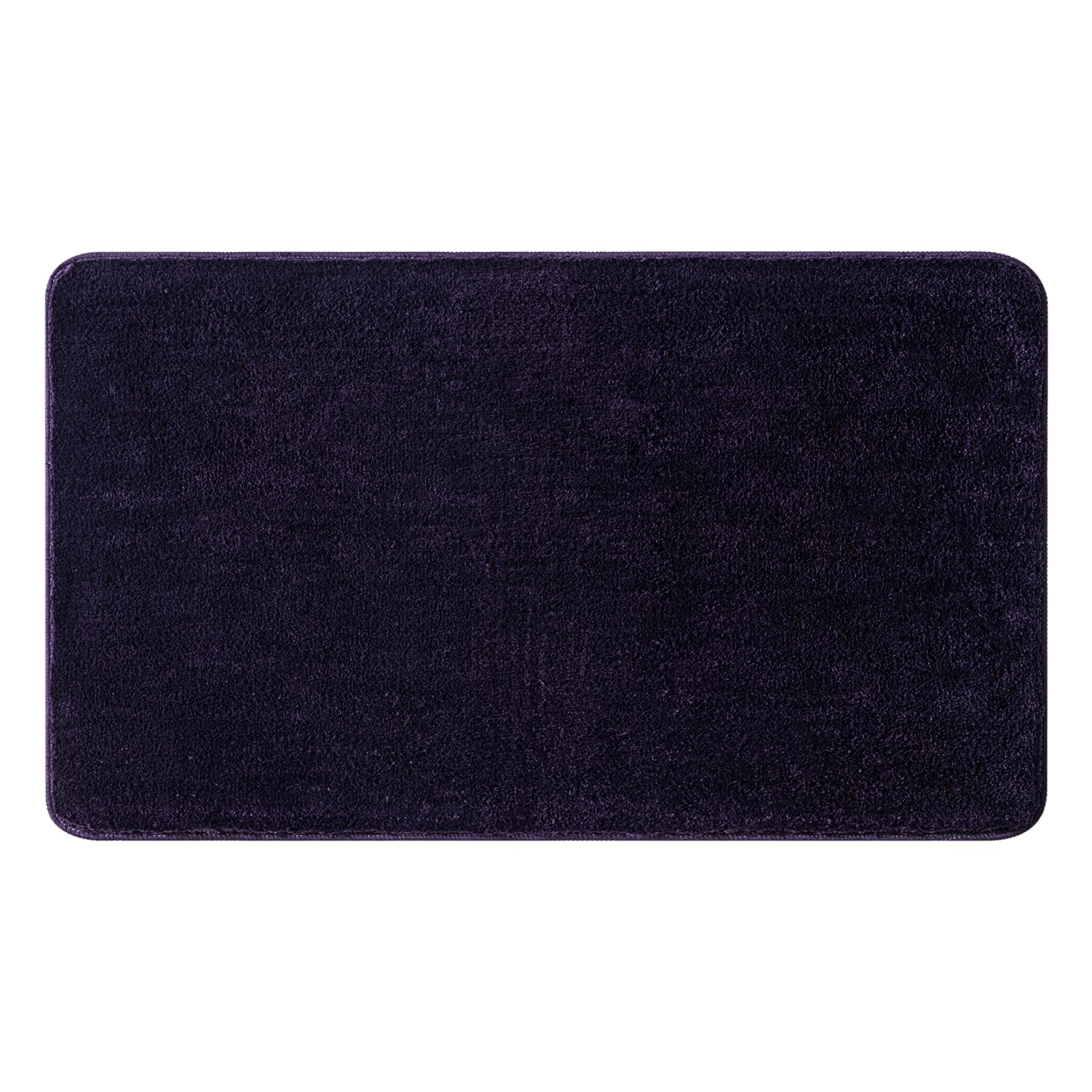 MIULEE Bathroom Rug Entrance Mat Shower Mat Non-Slip Tabis Absorbent Soft Microfibre Toilet Bath Tub Outlet Kitchen Living Room Bedroom Dark Purple 40 x 60 cm — image 1