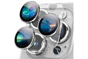 Actgan Design for iPhone 15 Pro/iPhone 15 Pro Max Camera Lens Protector, [Full Coverage] [HD Night Shooting] 9H Tempered Glass Clear Acrylic Screen Camera Cover for iPhone 15 Pro Max Silver
