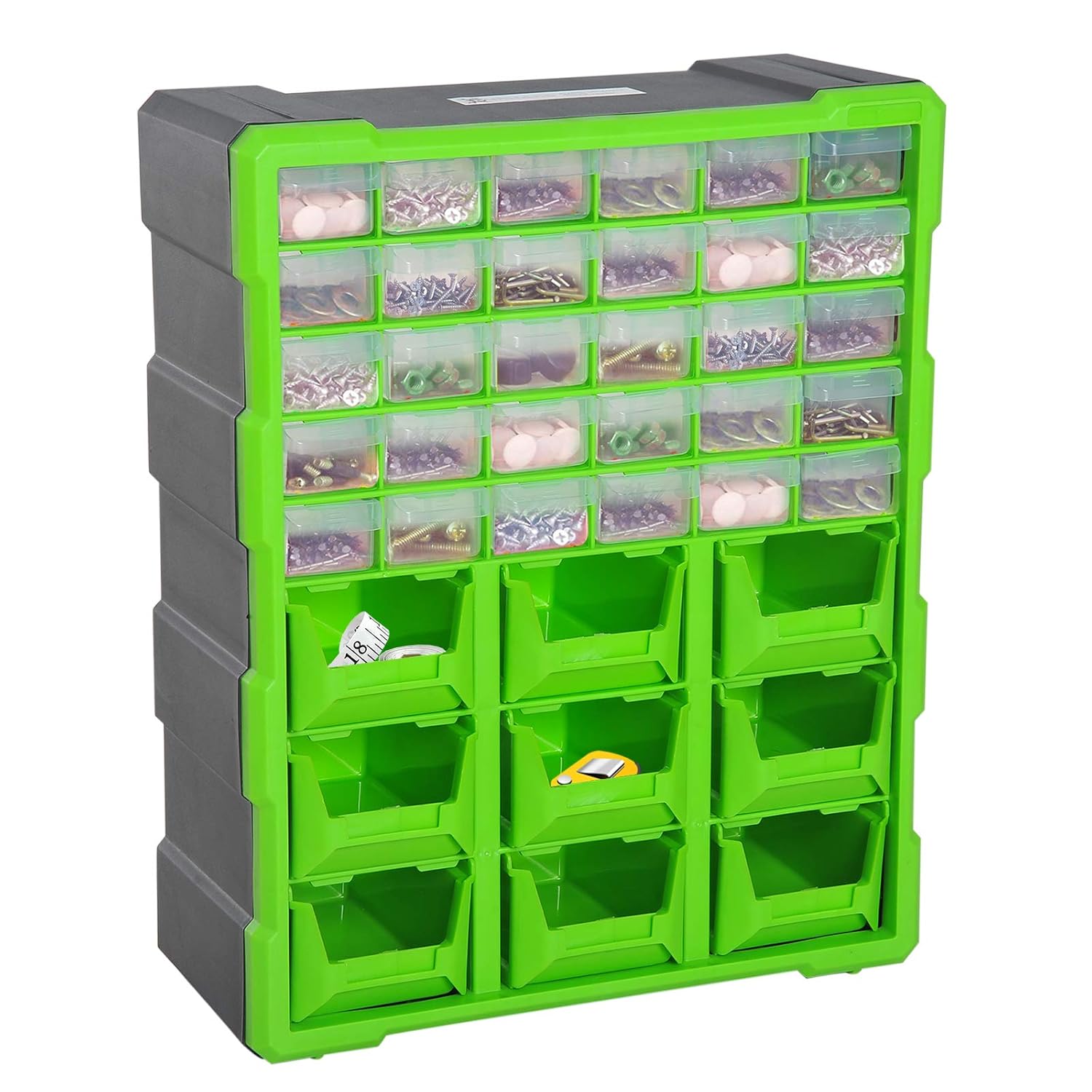 Durhand Plastic 39 Drawer Parts Organiser Wall Mount Storage