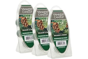 Yankee Candle Balsam & Cedar Wax Melts, Packs of 3-18 Total Wax Melts, Perfect for Christmas & Holiday Season