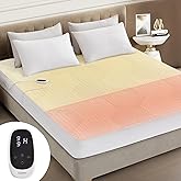 Caperia Multizone Waterproof Heated Mattress Pad, Individual Body & Feet Electric Mattress Bed Warmer 9 Heat Settings, 1-12 Hours Auto Off, Deep Pocket, Fast Heating, Machine Washable, Full, 54" x 75"