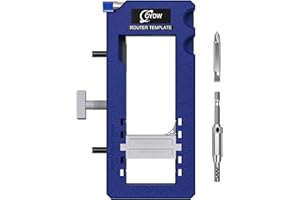 CYDW Door Hinge Jig, Door Hinge Mortiser, Router Template Fits for Door Hinges Kit Fits 3” to 5” Length and 1/4” or 5/8” Thickness, Blue
