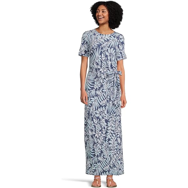 knee length dresses for ladies Kaden White Floral Print Maxi Dress