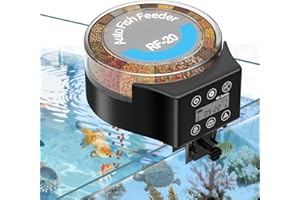 Automatic Fish Feeder for Aquarium & Tank - 20-Feed Auto Fish Feeder for Fish and Turtle Food,Timer Dispenser for a Worry-Fre