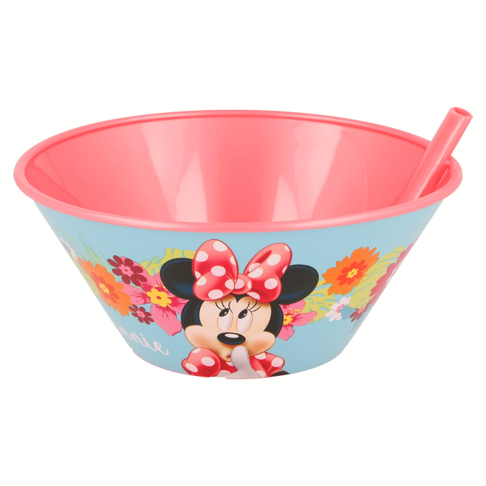 Stor Sippy Bowl 500ml with Straw (Minnie Bloom)