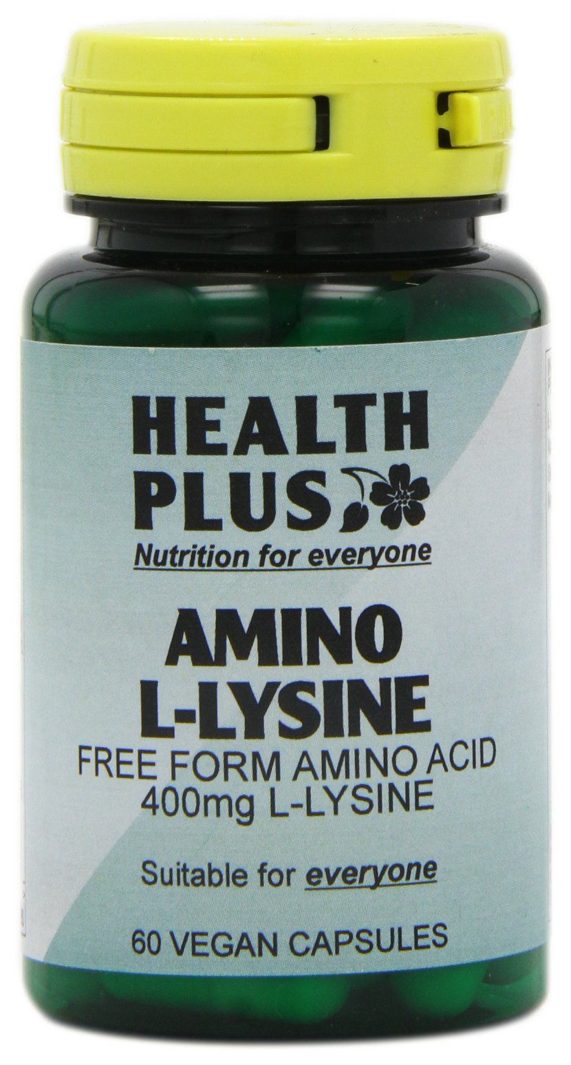 Health Plus Amino L-Lysine HCL 500mg Amino Acid Supplement - 60 Capsules