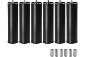 Skuehod 9 Inch Metal Bed Legs Replacement for Adjustable Bed Base Frame, Metric M8 M10 Threading Set of 6