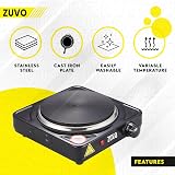 Zuvo 1500W Single Hot Plate Portable Electric Hob Cast Iron Ring 22.7cm view 4