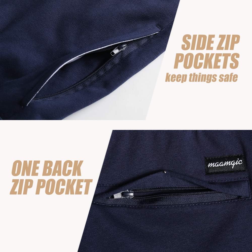 MaaMgic Mens Athletic Gym Shorts 5.5" Elastic Waist Casual Pajama Pocket Jogger Men Workout Short Pants at  Men’s Clothing store