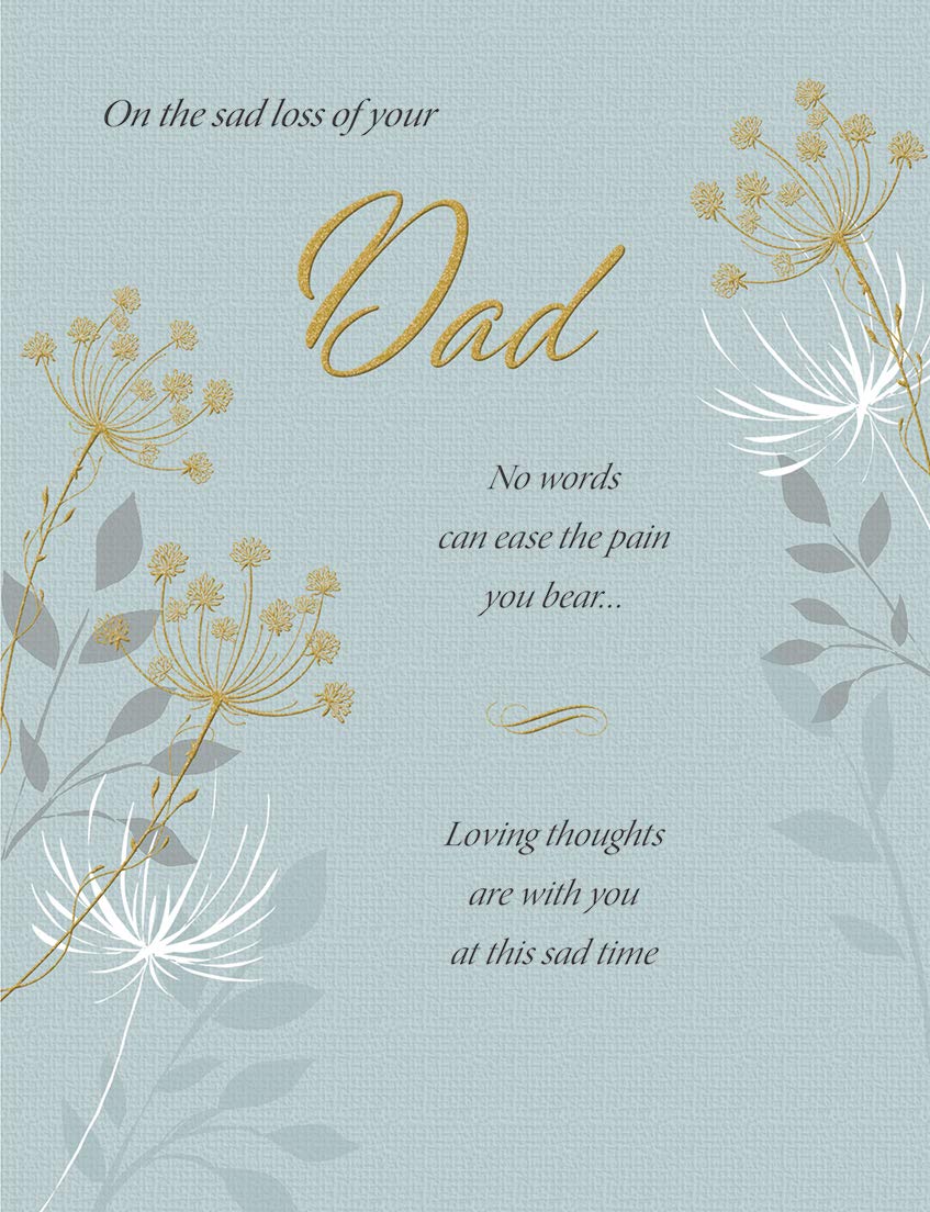 Regal Publishing Classic Symapthy Card Sad Loss of Your Dad - 8 x 6 inches, C80804,Green
