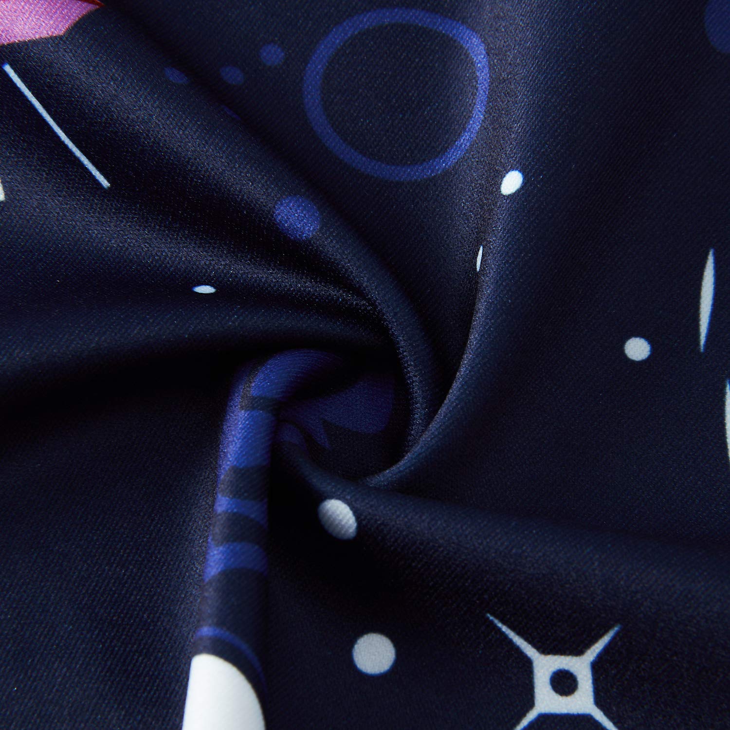 Leapparel Kid Girls Dress Round Neck Skirt Space Dresses Cotton Cartoon Sundress 3D Print A Line Clothes Wedding Picnic Dresses Planet Frocks 6-7 Years Old